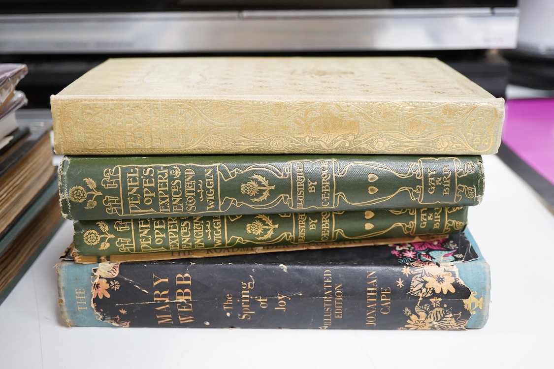 Mitford, Mary Russell - Our Village ... many illus. (by Hugh Thomson). 1st edition thus. original gilt pictorial cloth, cr.8vo. 1893; Bronte, Charlotte - Jane Eyre. illus. (by John H. Bacon); publisher's decorated cloth